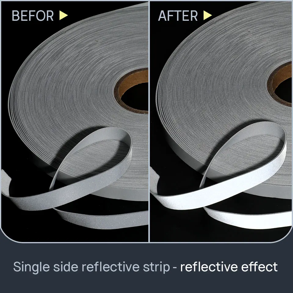 1cm TC reflective tape High visibility silver gray reflective tape Warning Safety clothing decorative strip
