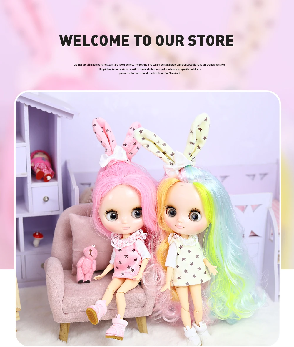 ICY DBS Blyth Middie Doll Joint Body 20CM Customized Doll Nude doll or Full Set Includes Clothes & Shoes DIY Toy Gift for Girls