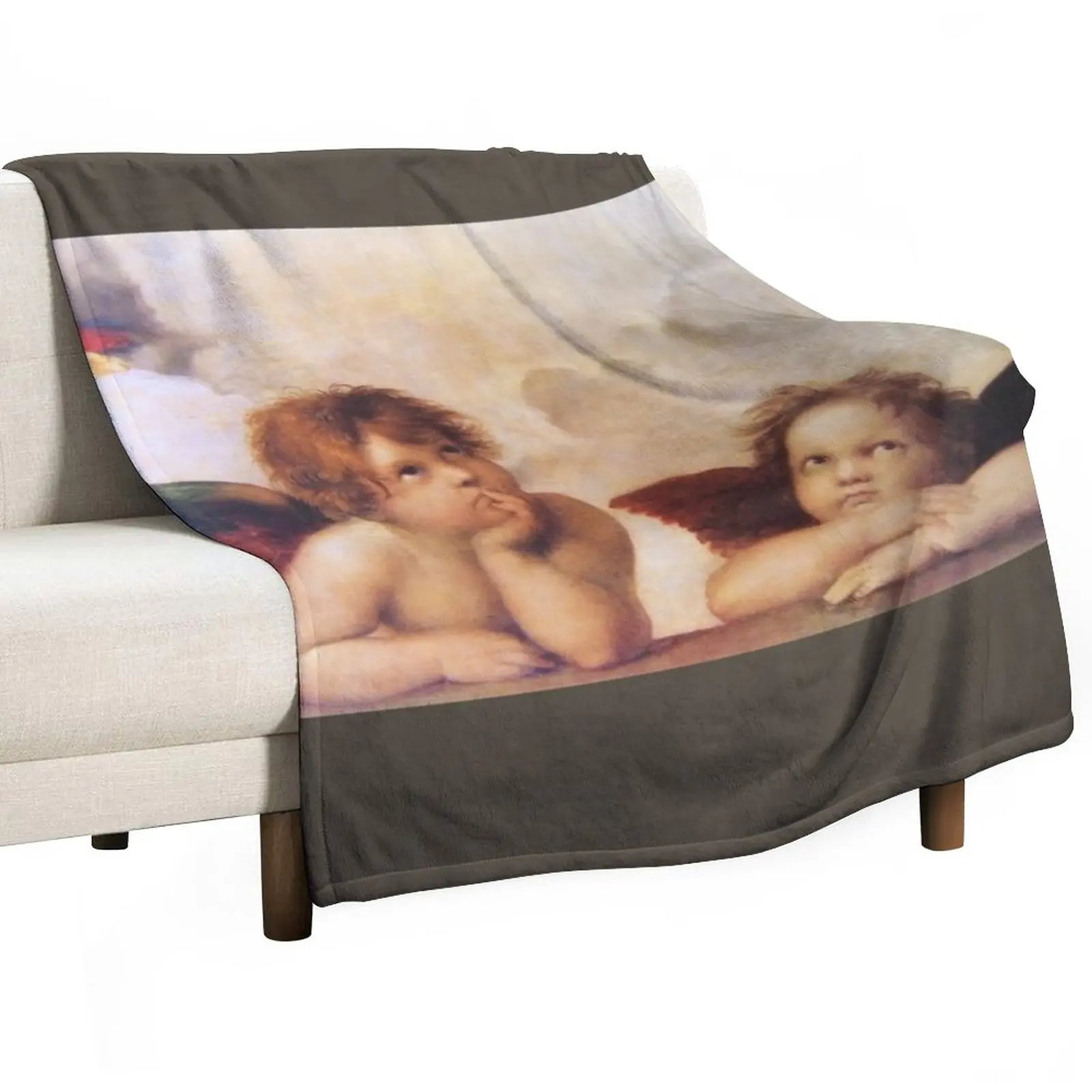 

New Raffaello - Madona Sistina Angels Throw Blanket Softest Blanket anime Extra Large Throw Blanket Bed covers