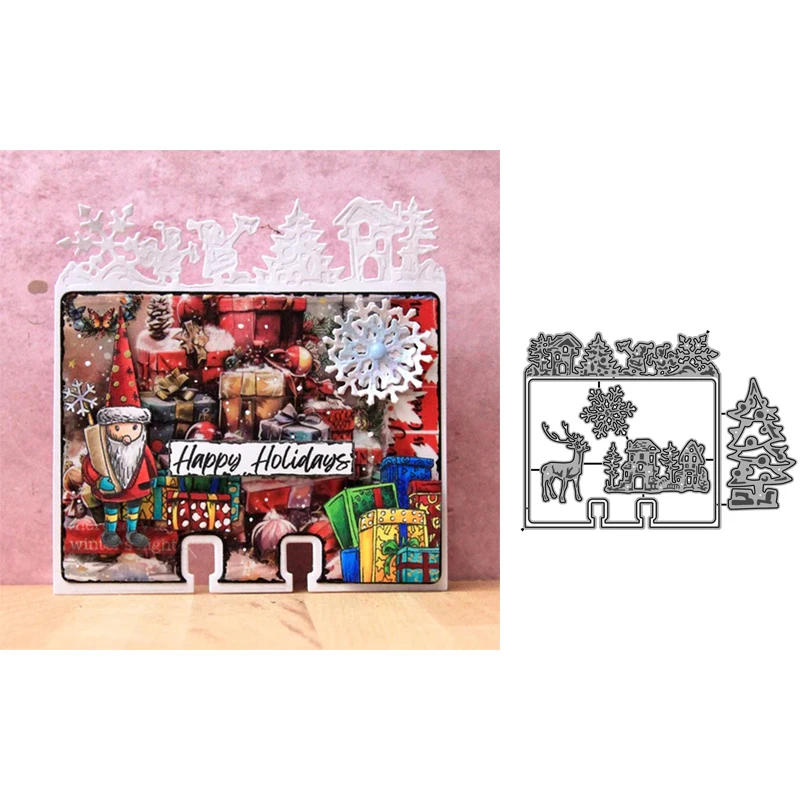 Matrices De Découpe Noël En Acier Carbone – 16 Motifs (Arbre, Bonhomme De Neige…), Pour Scrapbooking, Carte DIY