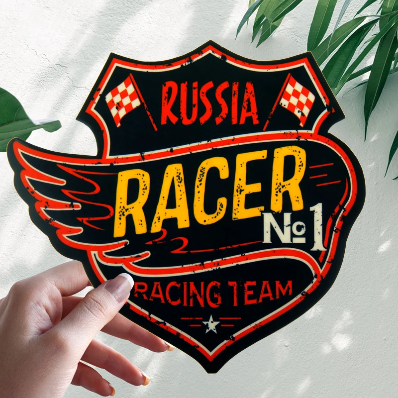 

Russia Racer Interesting Car Stickers Motorcycle Vinyl Decal Waterproof Windshield Auto Accessories #S90139