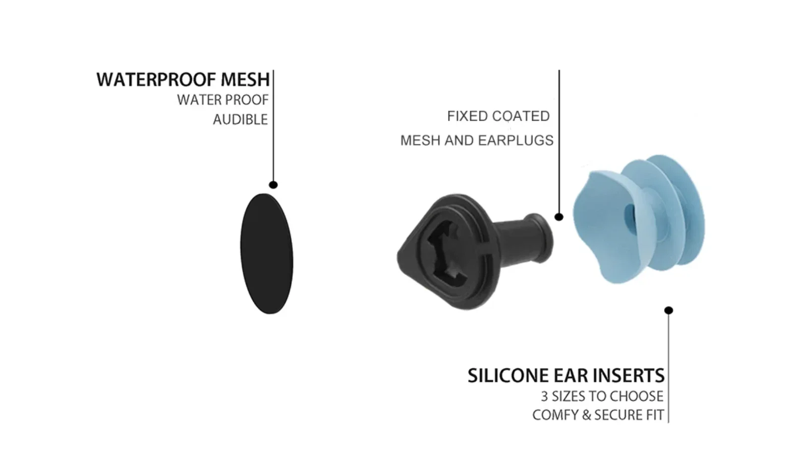 Swimming Ear Plugs Soft Silicone Sound Waterproof Earplugs Diving Water Surf Swim Water Proof Touch Ear Buds Snorkeling Set 5