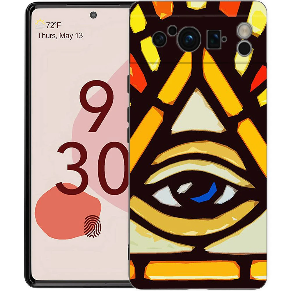 Sacred Eye of Horus Egypt Fresco Shockproof Silicone Phone Case