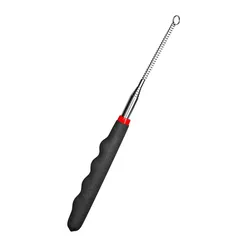 Interactive Retractable Wand Toy for Indoor Cats - Engaging and Entertaining Kitten Playtime Toy (Black)