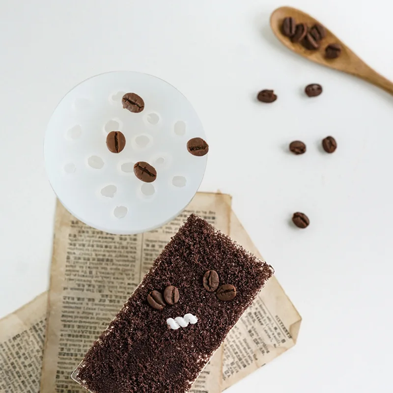 Kitchen Baking Pastry Tools Silicone Mold 15 Chamber Mini Coffee Beans Chocolate Confectionery Dessert Pastry Cake Decoration
