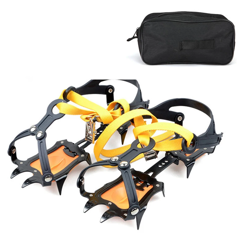 10 Teeth Outdoor Climbing Antiskid Crampons Adjustable Winter Walk Ice