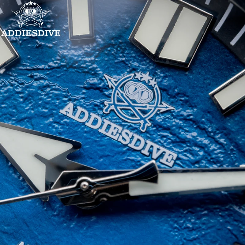ADDIESDIVE New Men Diver Watch AD2047 Synthetic Sapphire 20Bar Waterproof Relojes Para Hombre Crystal Automatic Mechanical Watch