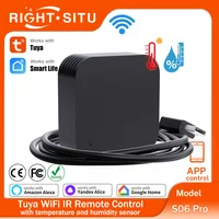 Tuya Temperature Humidity Sensor with IR Remote Control WiFi APP Remote Control var SmartLife for TV AC Work with Yandex Alexa