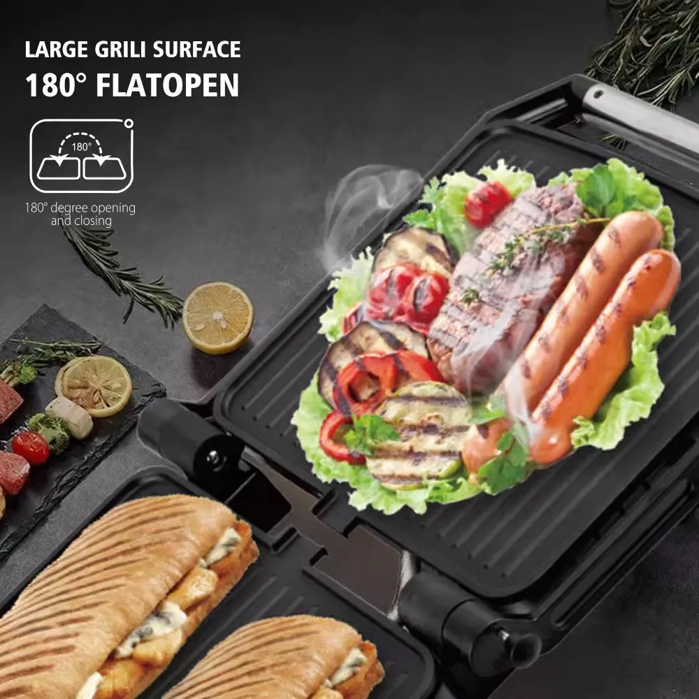 European multi-functional steakhouse frying and grilling steak machine teppanyaki barbecue machine breakfast machine steak grill 3
