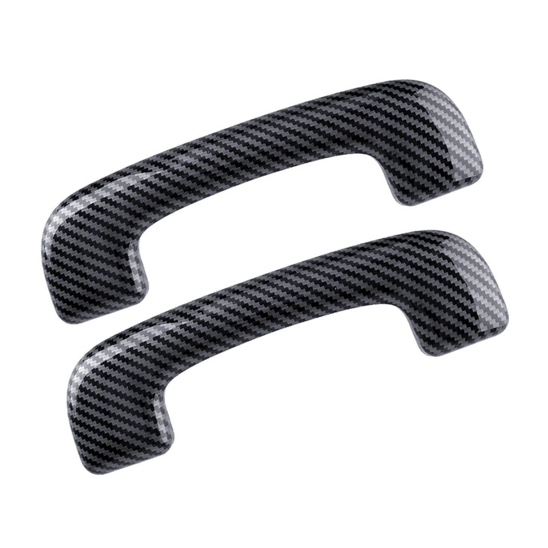 2Pcs Car Roof Handle Panel Cover Trim Decor Fit For Jeep Grand Cherokee 2011-2016 2017 2018 2019 2020 Stile In Fibra Di Carbonio