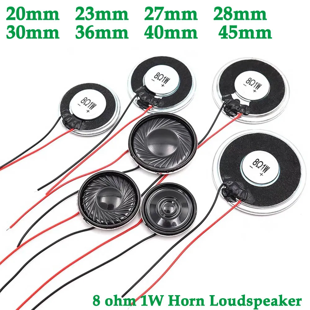 Lot De 4 Mini Haut-parleurs 36 Mm 8Ω 0,5W | Avec Fil 10 Cm Pour Sonnettes, Alarmes, Jouets, Projets DIY