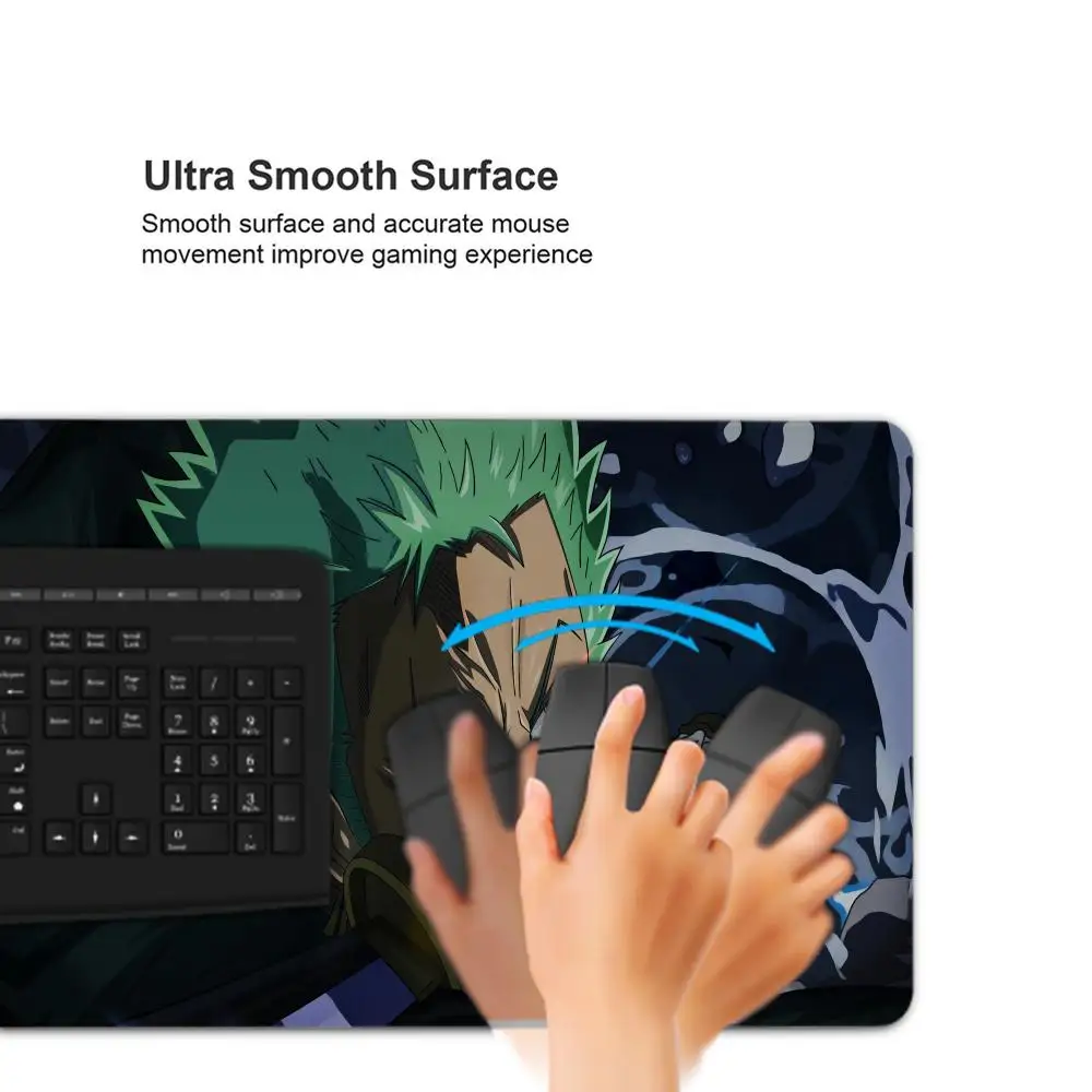 O-원피스 R-Roronoa Zoro 대형 게이밍 노트북 컴퓨터 데스크 매트, 마우스 패드, 노트북 마우스 패드, 게이머 PC 데스크 패드, 30x80