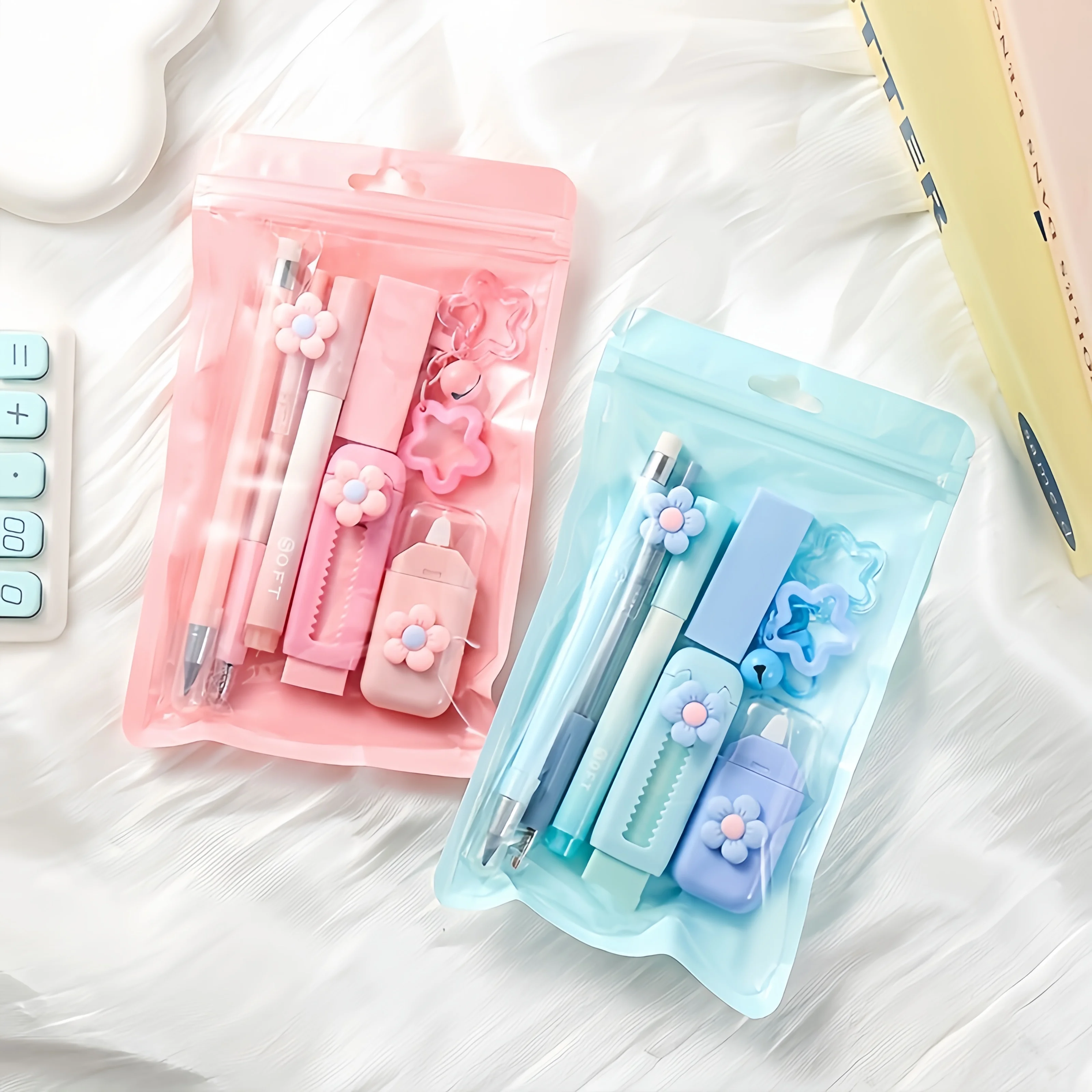 7가지 기능을 하나로 담은 다기능 문구 세트 ? 작업의 밝기를 더해줄 4가지 색상으로 제공, 푸시풀 지우개, 형광펜, 볼펜 등 다양한 도구 포함, 창의적인 전문가를 위한 이상적인 7종 문구 세트