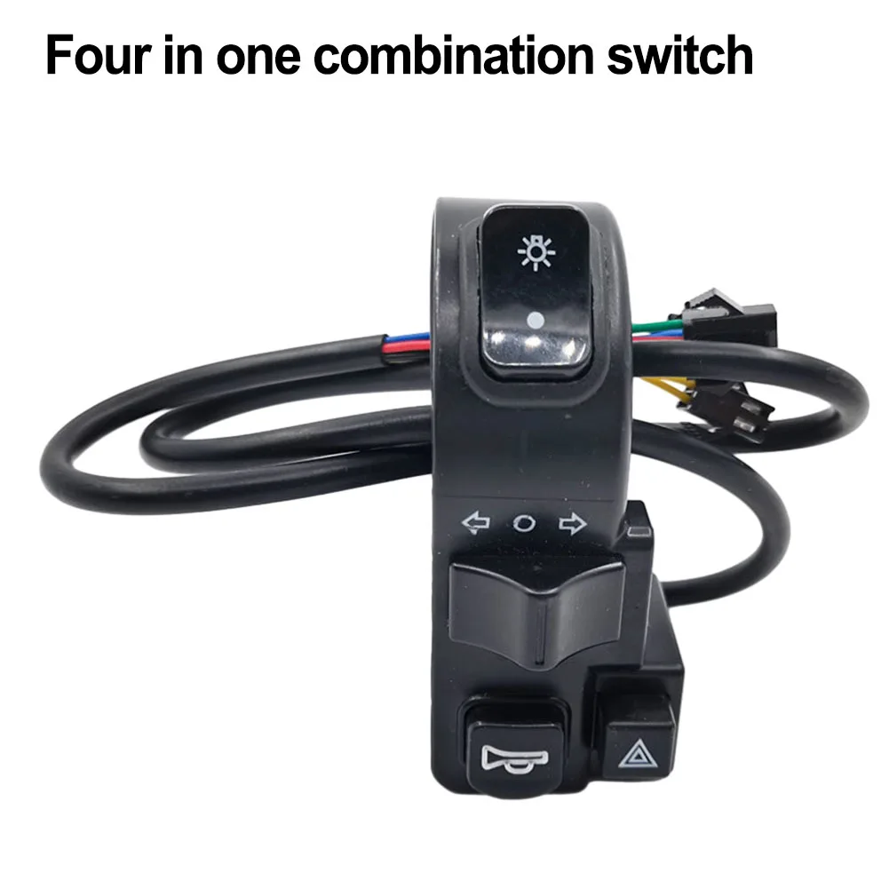 

4in1 Road Conversion Switch For Ebike Scooter ATV Motorcycle Handlebar Switch Tricycle Horn Headlight Turn Double Flash Switch