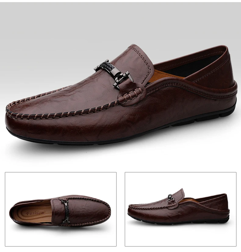 Slip On Leather Casual Shoes Men Loafers Spring Summer Big Size 48 49 Mocasines Hombre Loafer