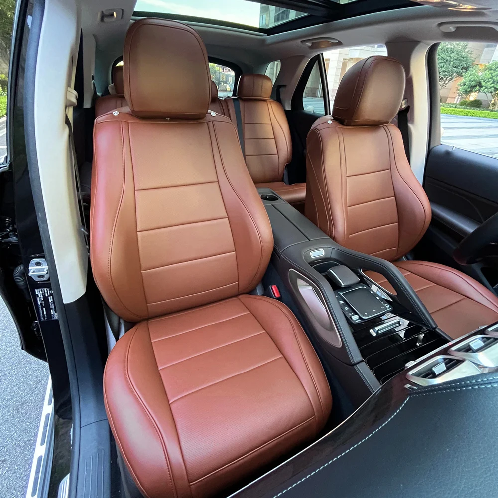 Accesorios de coche de ajuste personalizado, funda de asiento para 7 asientos, conjunto completo de Material duradero específico para mercedes-benz GLE 350 450 GLS 400 450