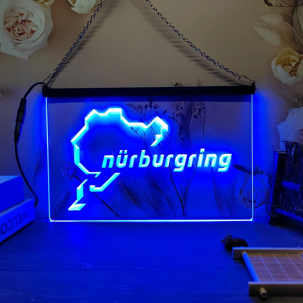 NurburgringBeerLEDNeonSign3DCarvingWallArtforHomeRoom