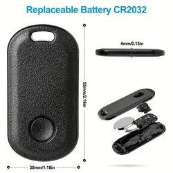 Compact Smart Bluetooth GPS Tracker with Global SOS Locator and Anti - Lost Features (Rectangle)