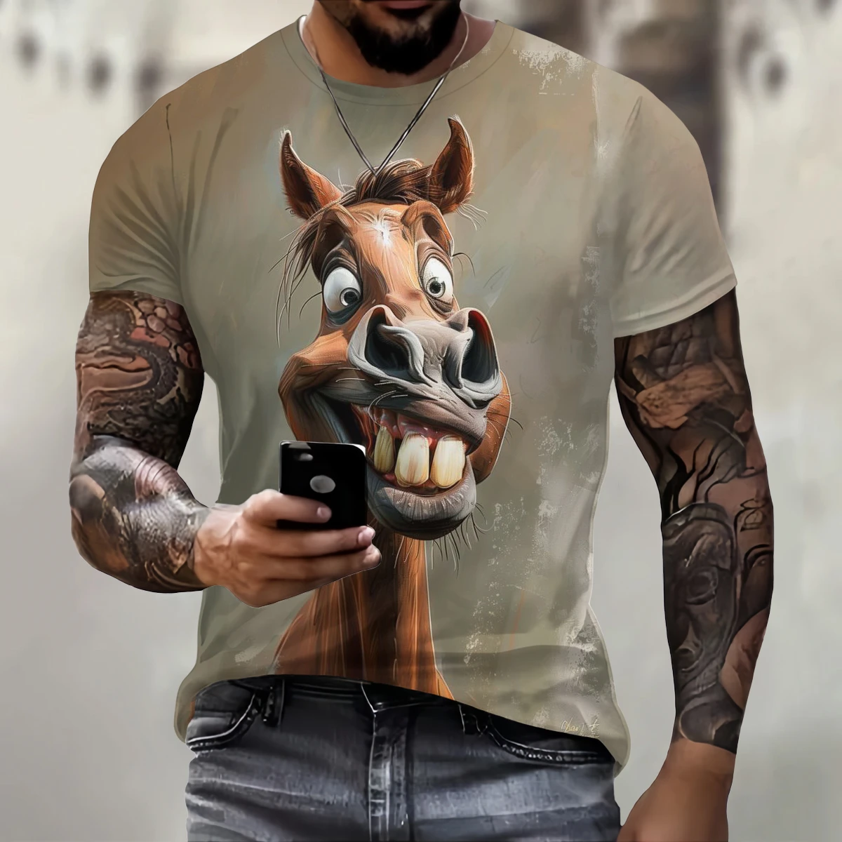 Men’s 3D Printed Funny Animal T-Shirt Collection