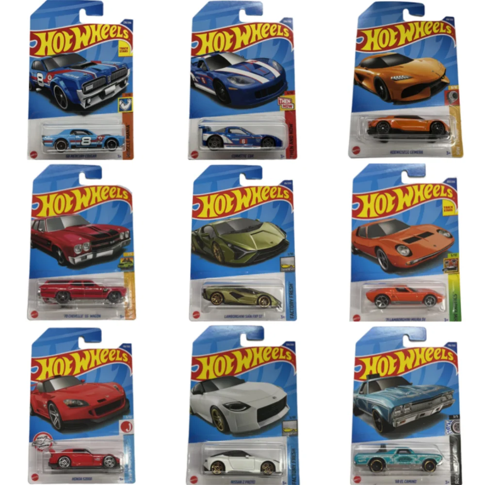 Hot Wheels 2022F/E/P Volvo Lamborghini Mclaren Elva Dodge Nissan Mazda Camaro Honda Corvette Ford Toy Car Diecast Model 1/64
