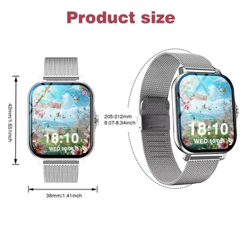 Smartwatch, phone answering/calling, multi-sport mode, message reminder view, suitable for men/women 6