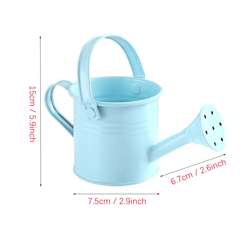1PC Metal Watering Can Garden Flower Kettle Mini Small Water Spraying Pot Sprinkle with Large Capacity For Kids Adult