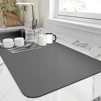 Solid Color Minimalist Kitchen Countertop Drain Pad Heat-resistant and Super Absorbent Drainage Mat Suitable for Restaurants 1