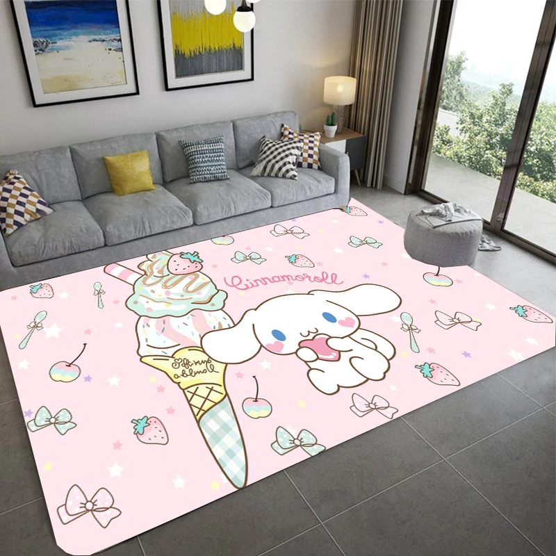 Sanrio Floor Mat Bathroom Carpet Hello Kitty Flannel Rug Living Room