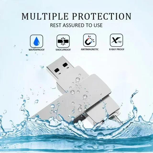 For Xiaomi 16TB USB 3.2 Flash Drives U Disk 2TB High Speed Metal Pendrive WaterProof Type-C Memoria USB Stick USB Drives 4TB 2TB 3