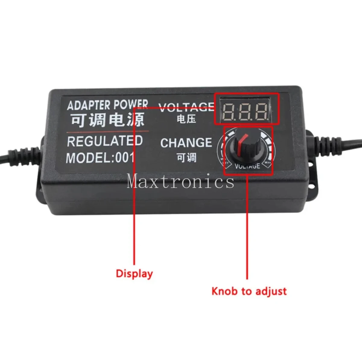 Description Picture 5 of item120W Adjustable AC to DC 3V-12V-10A/3-9V-24V-5A With Display Screen Universal Adapter Power Supply 5.5*2.1mm for LED Strip Light