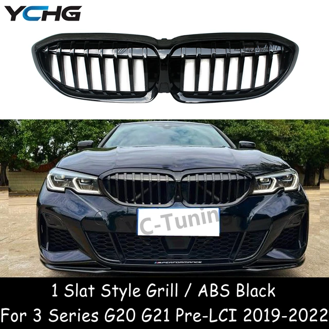 BMW G20 M340i 330i Gloss Black Front Replacement Grilles