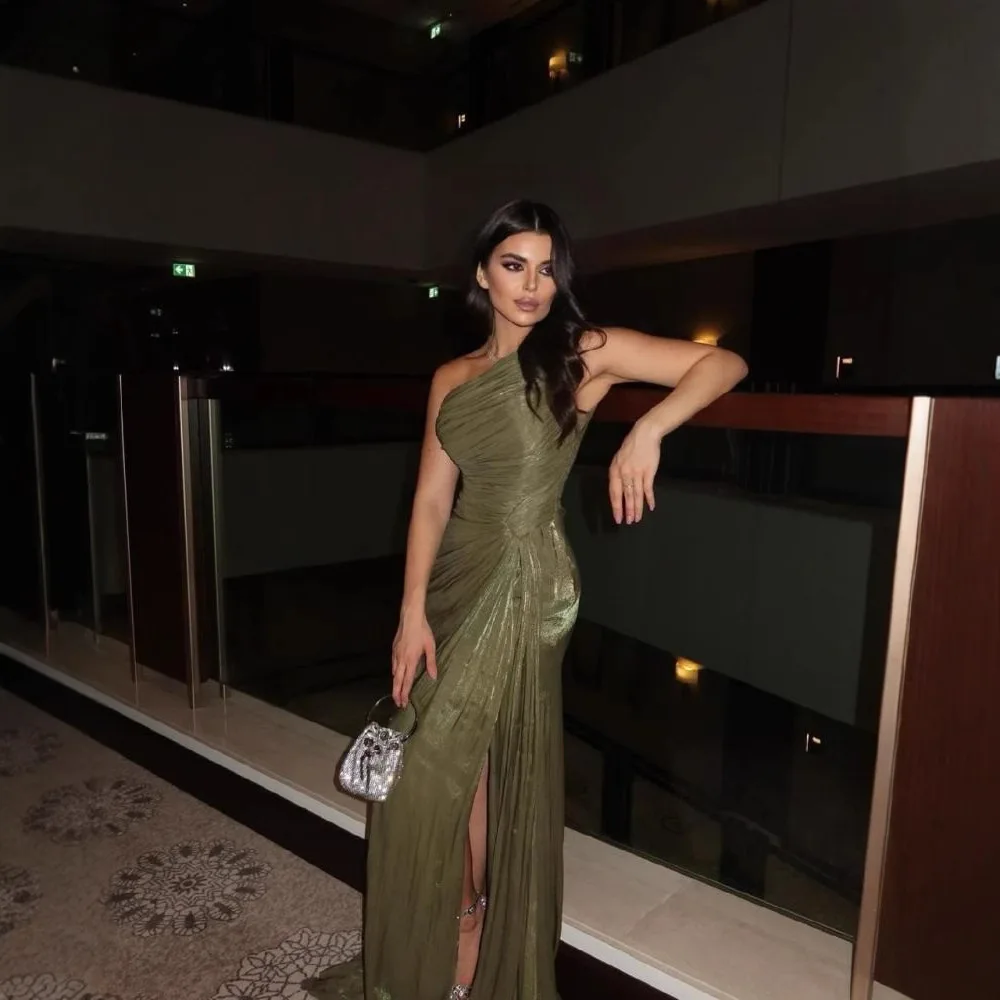 2025 Spring Summer New Fashion Pleated Dress for Women Chic Elegant Off Shoulder Sleeveless High Waist Evening Long Dresses 2