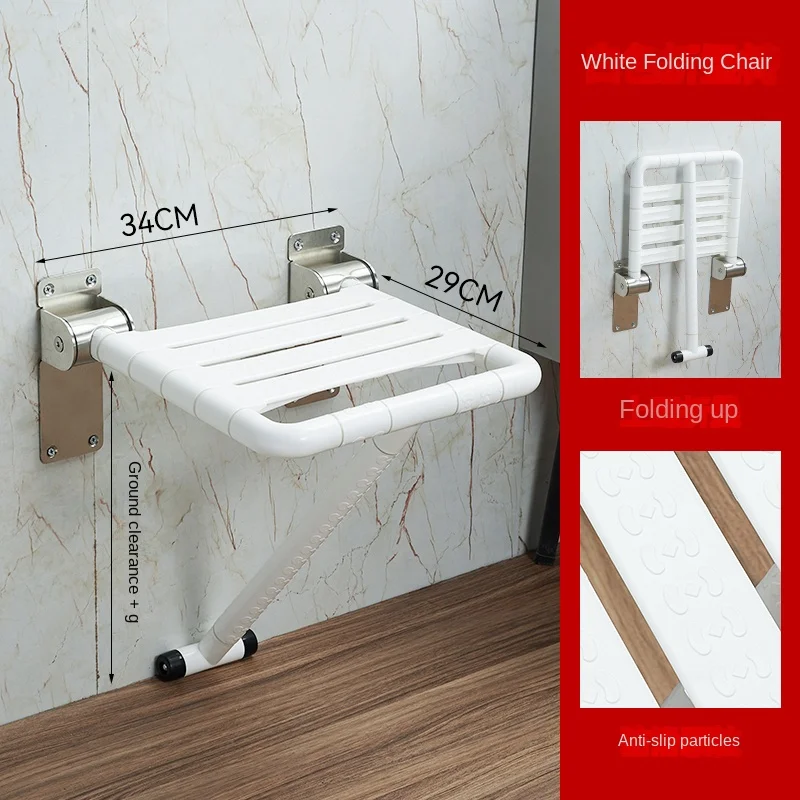 Bathroom Folding Bath Stool Elderly Toilet Shower Seat Bath Folding Chair Stair Rest Chair Foldable