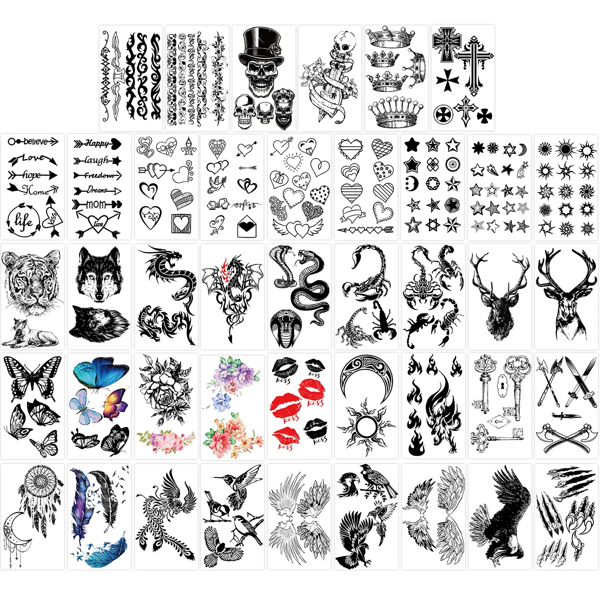 

Stickers for Children Temporary Tattoos Adults Water Proof Temperary Waterproof Men and Women
