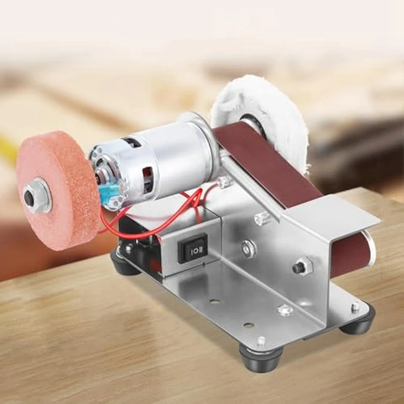 BHBD-Mini Belt Sander-Power Belt Sanders,Small Bench Sander Machine,7 Gear Adjustable Speed Electric Sander