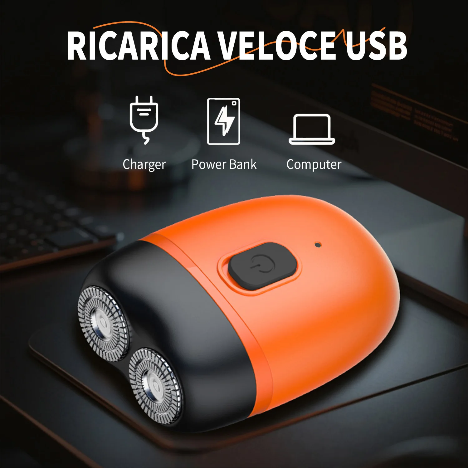 남성용 전기 면도기, 이중 플로팅 헤드, 미니 수염 칼, 휴대용 여행용 무선 얼..