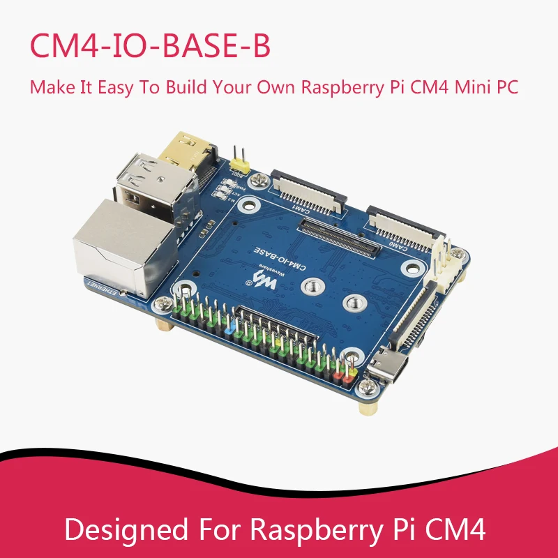 CM4IOBASEB Mini Expansion Board is applicable to Raspberry Pi CM4