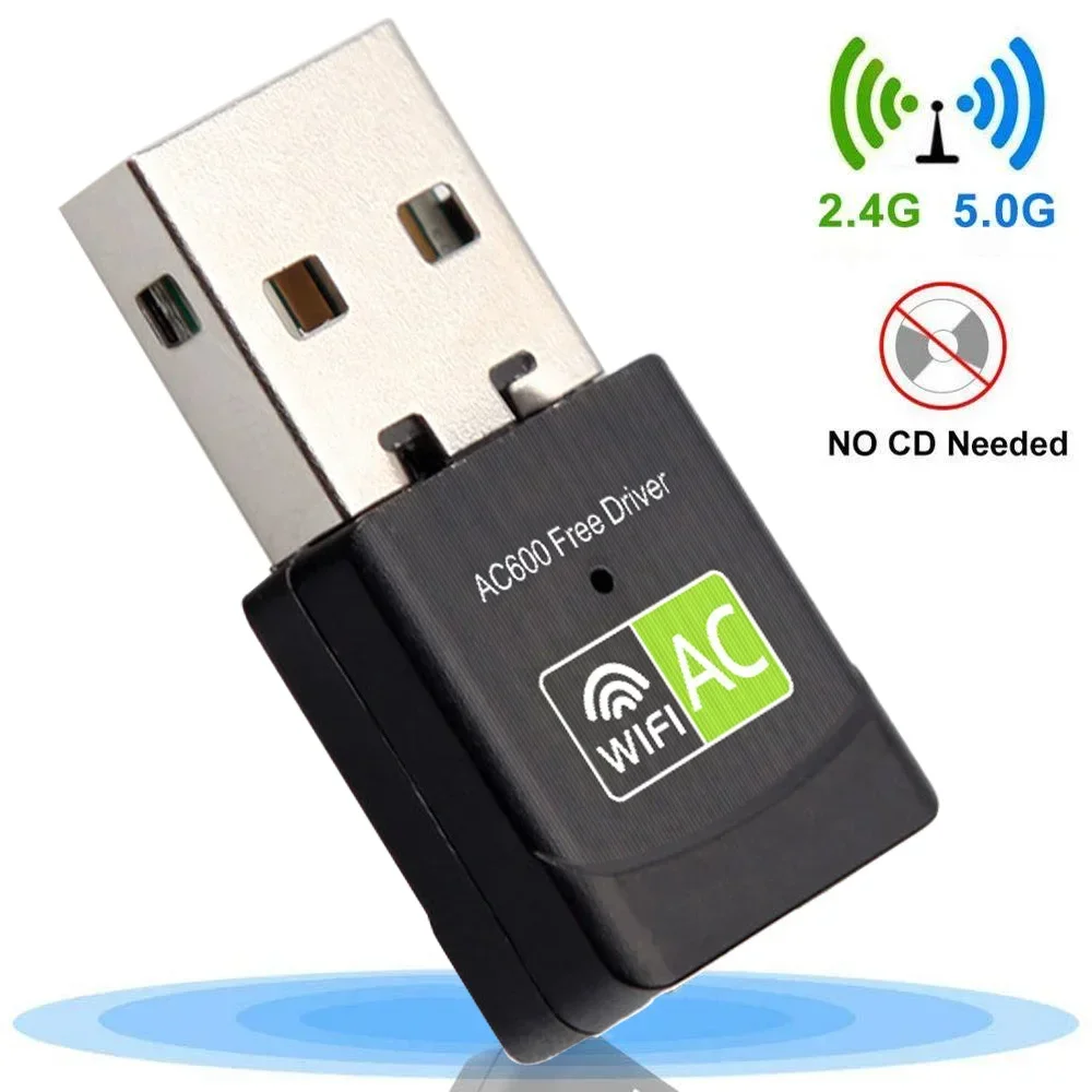 600Mbps USB Wi-Fi 어댑터 듀얼 밴드 2.4GHz+5Ghz 무료 드라이버 RTL8811 Wi-Fi 네트워크 카드