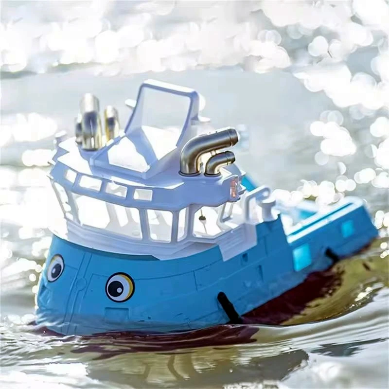 Hot Rc Boat Q84 Mini Tugboat 2.4Ghz RTR Rc Wireless Electric Remote Control Model Boat Adult High-Speed BoatChildren'S Toys Gift 3