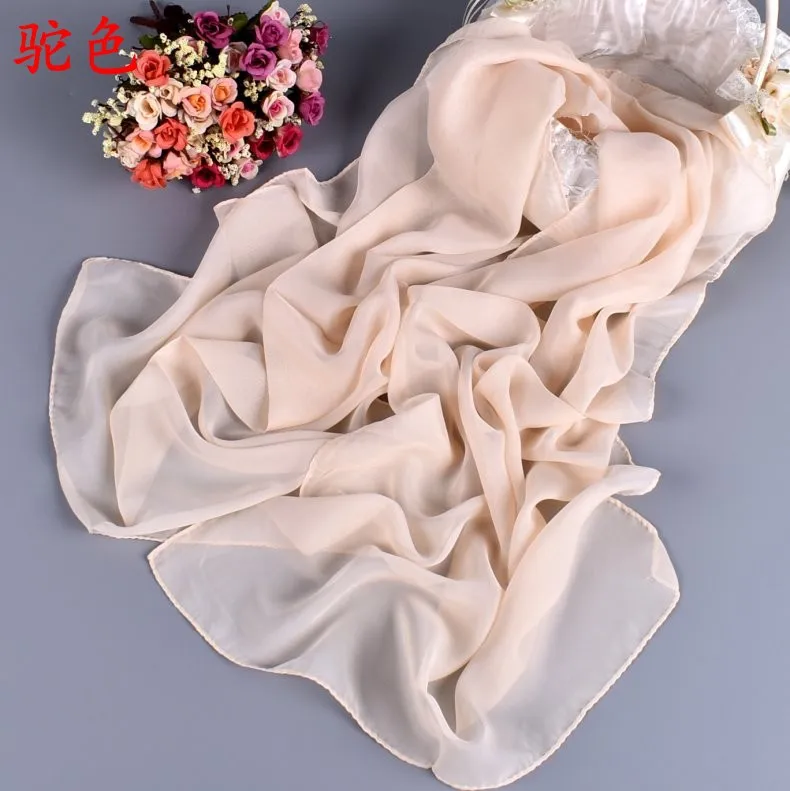 women's long chiffon scarf