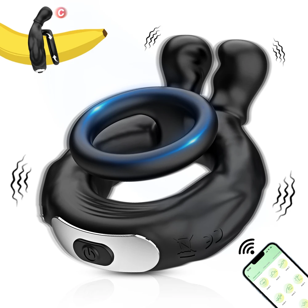 Cockring Vibrator Penisring für Mann Verzögerung der Ejakulation Sexspielzeug für Männer Paar Vibrierender Penisring Penisring Waren für Erwachsene 1