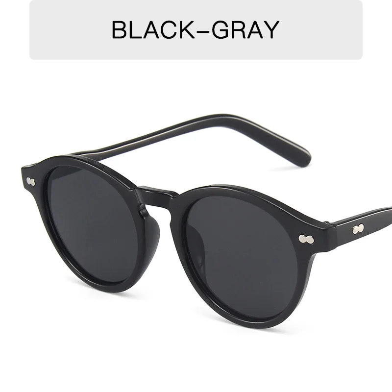 Retro Vintage Round Sunglasses for  Men Brand Designer Sun Glasses Women Fishing Black Frame Lens Eyewear Driving UV400 gafas de