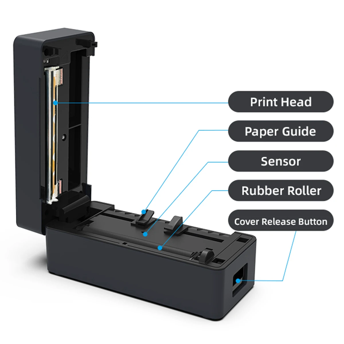 4인치 감열 라벨 프린터, 소형 고품질, 배송 라벨 및 가격표에 적합, 가정 및 사무실용