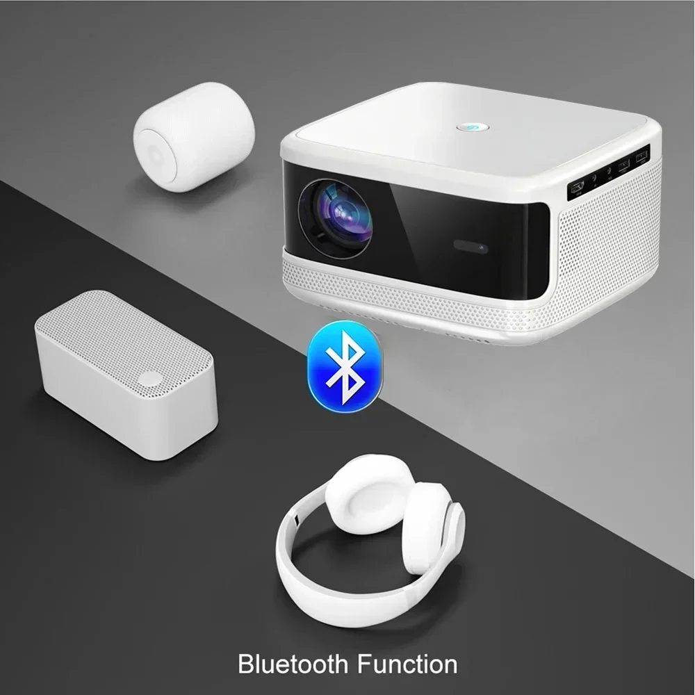 Vivicine K6A Android 9.0 Home Theater Projector Full HD 1080p LED Video Game Overhead Projector Beamer 1920x1080p Resolution