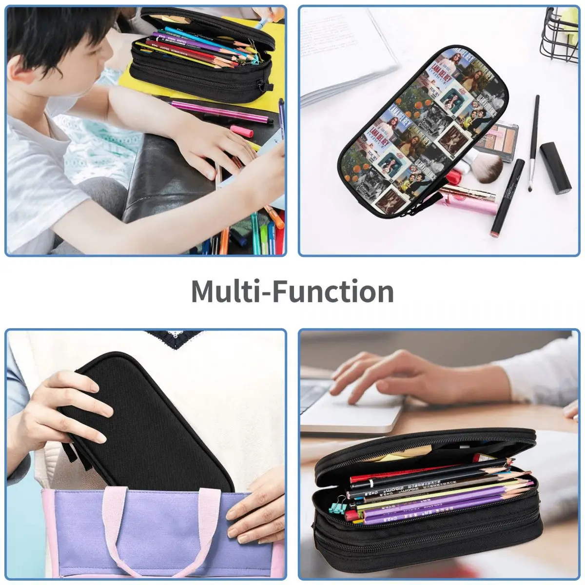 Collage Lana LDR Album Covers Accessories Pencil Case Large-capacity Office Supplies Gift For Fan Pencil Box Birthday Gift