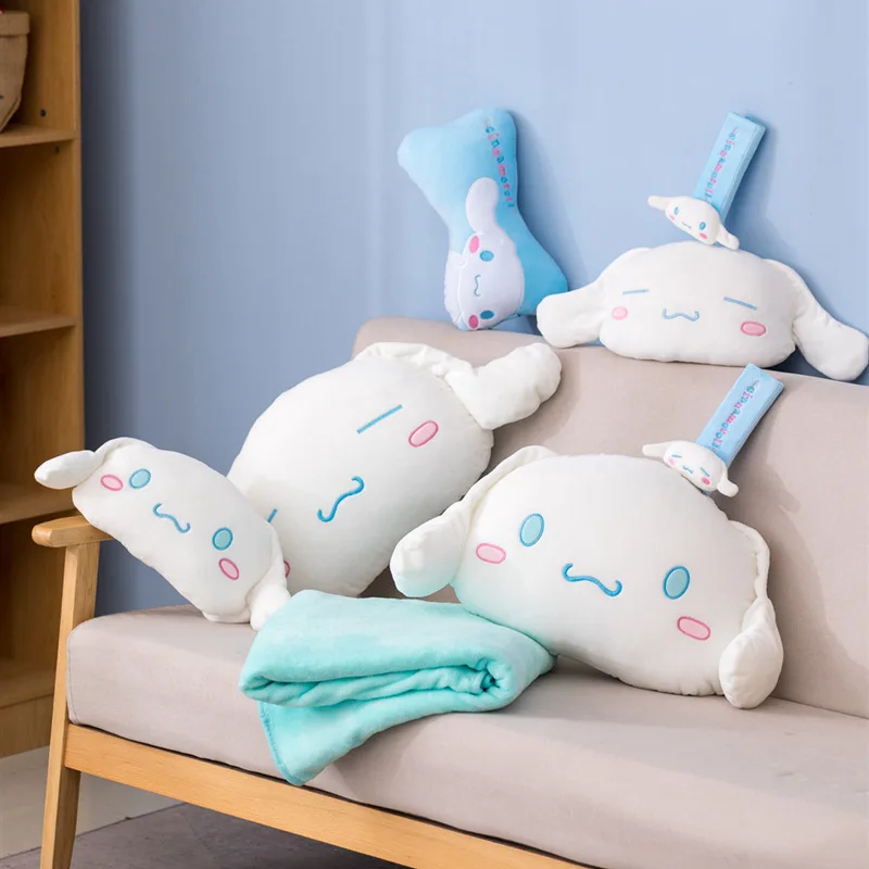 2pcs/set Cute Cinnamoroll Auto Car Neck Headrest Pillow Plush Soft Seat  Pillows