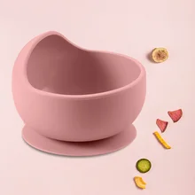

HappyFlute New Silicone Baby Feeding Bowl Tableware Waterproof Non-Slip Crockery BPA Free Silicone Dishes For Baby Bowl Plate