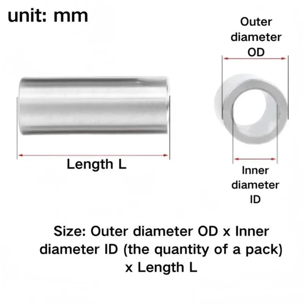 304 Stainless Steel Unthreaded Standoff Spacer M6 M7 M8 Bushing Washer Round Hollow Gasket Sleeve Length 2 3 4 5 6 7~ 35 40mm