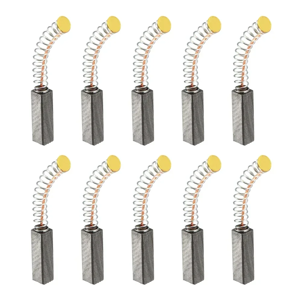 10pcs Carbon Brushes Kit For Electric Motors 20mm X 6mm X 6mm Replacement Part Carbon + Metal High Quality Brushes