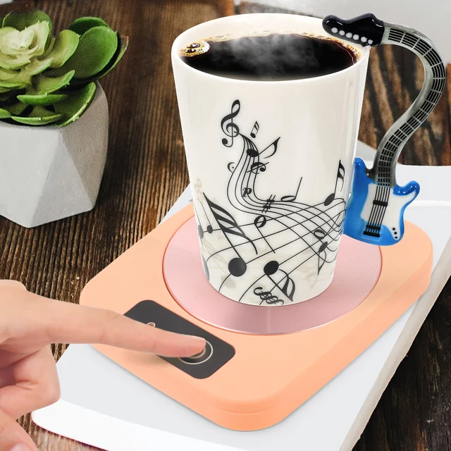 Melegebb Csésze Alátét Kávé Gyanta Elektromos Kúrófal Fűtött Íróasztal Melegítő Intelligens Bögre Gravitáció Érzékelő Szőnyeg Usb Lemez Fűtés - Image 2